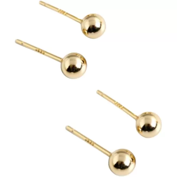 2 Pairs Ball Bead Hypoallergenic Piercing Stud Earrings Set 925 Sterling Silver 4mm Balls Tiny Small Cartilage Tragus Post Dainty Body Jewelry Gifts Gold2 Pairs Ball Bead Hypoallergenic Piercing Stud Earrings Set 925 Sterling Silver 4mm Balls Tiny Small Cartilage Tragus Post Dainty Body Jewelry Gifts Gold