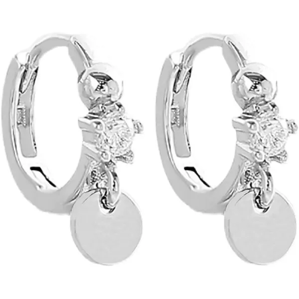 Ball Bead Disc Small Cartilage Hoop Sterling Silver Earrings for Women Girls Tiny Cubic Zirconia CZ Sequin Dangle Drop Huggie 75mm Hoops Hypoallergenic Dainty Jewelry for Petite EarlobeBall Bead Disc Small Cartilage Hoop Sterling Silver Earrings for Women Girls Tiny Cubic Zirconia CZ Sequin Dangle Drop Huggie 75mm Hoops Hypoallergenic Dainty Jewelry for Petite Earlobe