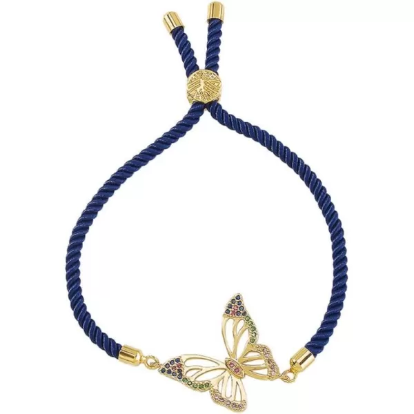 Boho Butterfly Bracelet for Women Girls Colored Cubic Zirconia Boho Sturdy Braided String Rope Adjustable Comfortable Lightweight Birthday Holiday Jewelry Dainty Gift for Daughter Mother Sister BlueBoho Butterfly Bracelet for Women Girls Colored Cubic Zirconia Boho Sturdy Braided String Rope Adjustable Comfortable Lightweight Birthday Holiday Jewelry Dainty Gift for Daughter Mother Sister Blue