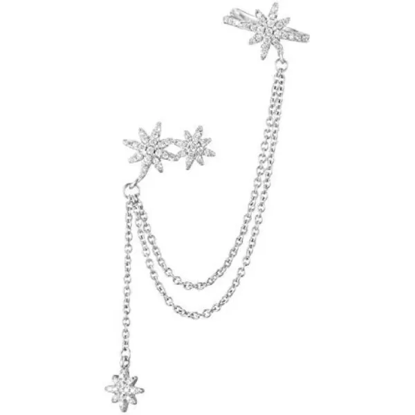 CZ Star Ear Cuff Tassel Stud Earring for Women Girls Cubic Zirconia Charms Huggie Star Small Hoop Cartilage Climber Crawler Wrap Dangle Drop Earring Sterling Silver Post Pin Fashion Jewelry One PieceCZ Star Ear Cuff Tassel Stud Earring for Women Girls Cubic Zirconia Charms Huggie Star Small Hoop Cartilage Climber Crawler Wrap Dangle Drop Earring Sterling Silver Post Pin Fashion Jewelry One Piece