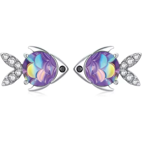 Cute CZ Fish Earrings Studs Hypoallergenic for Women Girls 925 Sterling Silver Cubic Zirconia Nacreous Tiny Small Animal Pet Cartilage Tragus Post Nickel Free Piercing Ear Y2K Jewelry Dainty Gifts for Daughter NieceCute CZ Fish Earrings Studs Hypoallergenic for Women Girls 925 Sterling Silver Cubic Zirconia Nacreous Tiny Small Animal Pet Cartilage Tragus Post Nickel Free Piercing Ear Y2K Jewelry Dainty Gifts for Daughter Niece