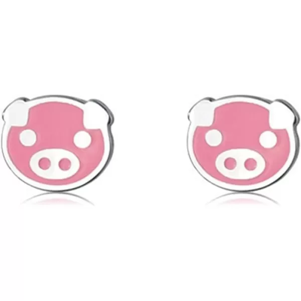 Cute Pink Pig Earrings 925 Sterling Silver Tiny Small Studs for Teen Girls Hypoallergenic Lovely Animal Piggy Cartilage Tragus Post Pin Dainty Birthday Holiday Jewelry Gifts for Daughter NieceCute Pink Pig Earrings 925 Sterling Silver Tiny Small Studs for Teen Girls Hypoallergenic Lovely Animal Piggy Cartilage Tragus Post Pin Dainty Birthday Holiday Jewelry Gifts for Daughter Niece