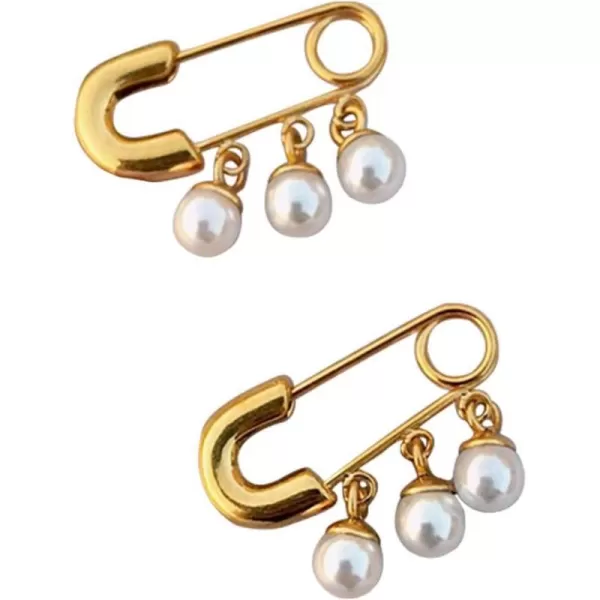 Cute Safety Pin Small Hoop Earrings for Women Girls Stainless Steel 14K Gold Plated Cartilage Pearl Dangle Hoops Fashion Personalized Birthday Gifts 15mmCute Safety Pin Small Hoop Earrings for Women Girls Stainless Steel 14K Gold Plated Cartilage Pearl Dangle Hoops Fashion Personalized Birthday Gifts 15mm