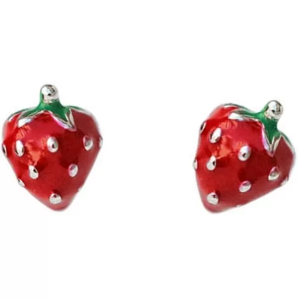 Cute Strawberry Fruits Earrings 925 Sterling Silver Small Stud Earring for Women Girls Red Enamel Lifelike Lucky Cartilage Tragus Post Hypoallergenic Dainty Jewelry Birthday Easter Gifts for Daughter NieceCute Strawberry Fruits Earrings 925 Sterling Silver Small Stud Earring for Women Girls Red Enamel Lifelike Lucky Cartilage Tragus Post Hypoallergenic Dainty Jewelry Birthday Easter Gifts for Daughter Niece