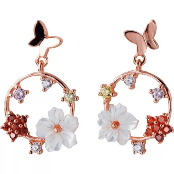 Dainty CZ Flower Butterfly Dangle Stud Earrings for Women Girls Sterling Silver Colorful Cubic Zirconia Star Round Wreath Small Studs Drop Dangling Garden Jewelry Rose GoldDainty CZ Flower Butterfly Dangle Stud Earrings for Women Girls Sterling Silver Colorful Cubic Zirconia Star Round Wreath Small Studs Drop Dangling Garden Jewelry Rose Gold