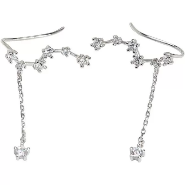 Dainty Star Ear Cuff Crawer Climber Stud Earrings for Women Girls 925 Sterling Silver Cubic Zirconia Big Dipper Tassel Chain Dangle Drop Vine Piercing Hypoallergenic Birthday Wedding Christmas JewelryDainty Star Ear Cuff Crawer Climber Stud Earrings for Women Girls 925 Sterling Silver Cubic Zirconia Big Dipper Tassel Chain Dangle Drop Vine Piercing Hypoallergenic Birthday Wedding Christmas Jewelry