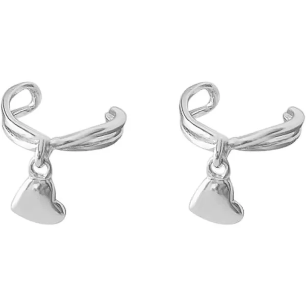 Heart Cuff Huggie Small Hoop Earrings for Women Girls 925 Sterling Silver No Piercing Ear Cartilage Minimalist Love Charms Drop Clipon Open Hoops Earring Cute Birthday Christmas Valentine Jewelry GiftsHeart Cuff Huggie Small Hoop Earrings for Women Girls 925 Sterling Silver No Piercing Ear Cartilage Minimalist Love Charms Drop Clipon Open Hoops Earring Cute Birthday Christmas Valentine Jewelry Gifts