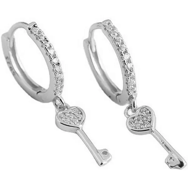 Silver Heart Key