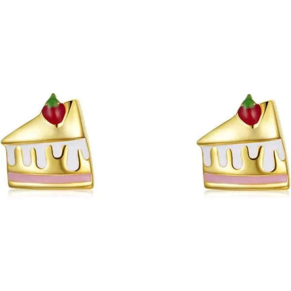 Hypoallergenic Cute Dessert Food Stud Earrings Sterling Silver Earring for Women Girls Preteens 14K Gold Plated Small Sweet Treats Studs Cartilage Creative Ear Piercing Post Nickel Free Y2K JewelryHypoallergenic Cute Dessert Food Stud Earrings Sterling Silver Earring for Women Girls Preteens 14K Gold Plated Small Sweet Treats Studs Cartilage Creative Ear Piercing Post Nickel Free Y2K Jewelry