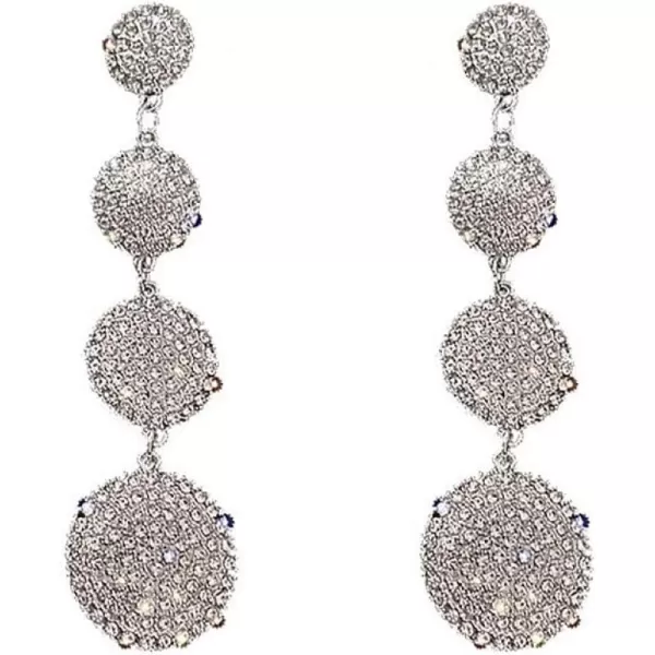 Layered Crystal Ball Tassel Drop Dangle Earrings for Women Girls S925 Sterling Silver Post Long Round CZ Chain Dangling Stud Lightweight Exaggerated Wedding Birthday Party JewelryLayered Crystal Ball Tassel Drop Dangle Earrings for Women Girls S925 Sterling Silver Post Long Round CZ Chain Dangling Stud Lightweight Exaggerated Wedding Birthday Party Jewelry