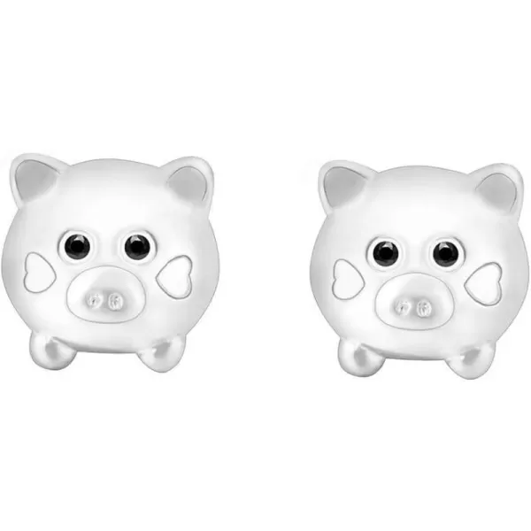 Mini Cute Pig Sterling Silver Stud Earrings for Women Teen Girls Hypoallergenic Sensitive Ears Tiny Lucky Tragus Post Micro Black Cubic Zirconia Eyes Love Heart Faces Dainty Animal Pet Jewelry GiftMini Cute Pig Sterling Silver Stud Earrings for Women Teen Girls Hypoallergenic Sensitive Ears Tiny Lucky Tragus Post Micro Black Cubic Zirconia Eyes Love Heart Faces Dainty Animal Pet Jewelry Gift