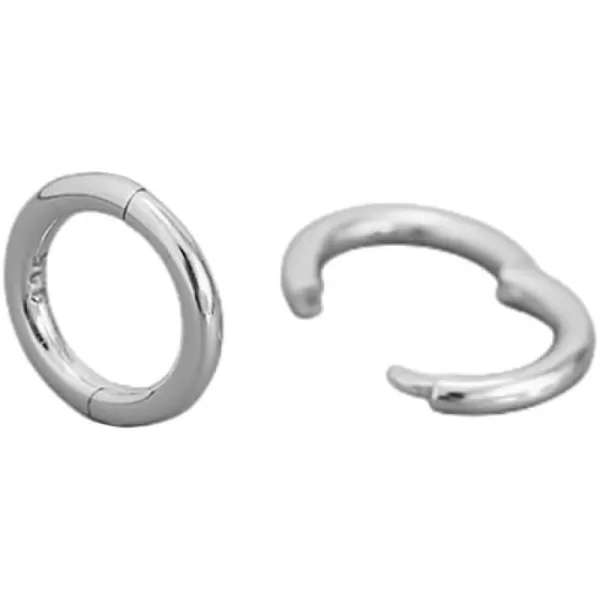 Minimalist Endless Small Hoop Earrings 925 Sterling Silver for Women Girls Hypoallergenic 14g Tiny Cartilage Huggie Hoops Helix Septum Nose Rings Daith Tragus Fashion Polished Body Piercing JewelrySilver 6mm