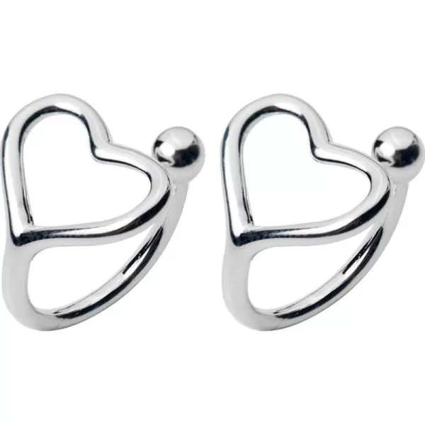 Minimalist Love Bead Cuff Open Hoop Clip on Earrings for Women Teen Girls Kids 925 Sterling Silver 18K White Gold Plated Small Heart Cute Cartilage Climber for Non Piercing Upper Ear Huggie GiftsMinimalist Love Bead Cuff Open Hoop Clip on Earrings for Women Teen Girls Kids 925 Sterling Silver 18K White Gold Plated Small Heart Cute Cartilage Climber for Non Piercing Upper Ear Huggie Gifts