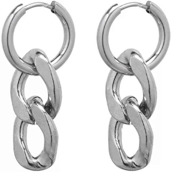Punk Big Chain Drop Dangle Small Hoop Earrings for Women Girls Men Stainless Steel Charms Thick Tassel Dropping Huggie Hoops Cartilage Hypoallergenic Fashion Personalized Y2K JewelryPunk Big Chain Drop Dangle Small Hoop Earrings for Women Girls Men Stainless Steel Charms Thick Tassel Dropping Huggie Hoops Cartilage Hypoallergenic Fashion Personalized Y2K Jewelry