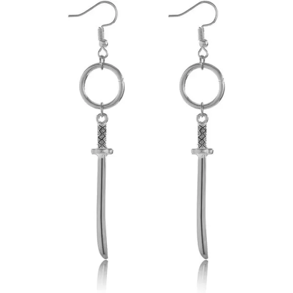 Retro Sword Earrings for Women Girls Men Oxidized Dagger Knift Dangle Drop Hook Stud Hypoallergenic Vintage Punk Jewelry Halloween Cosplay Birthday PartyRetro Sword Earrings for Women Girls Men Oxidized Dagger Knift Dangle Drop Hook Stud Hypoallergenic Vintage Punk Jewelry Halloween Cosplay Birthday Party