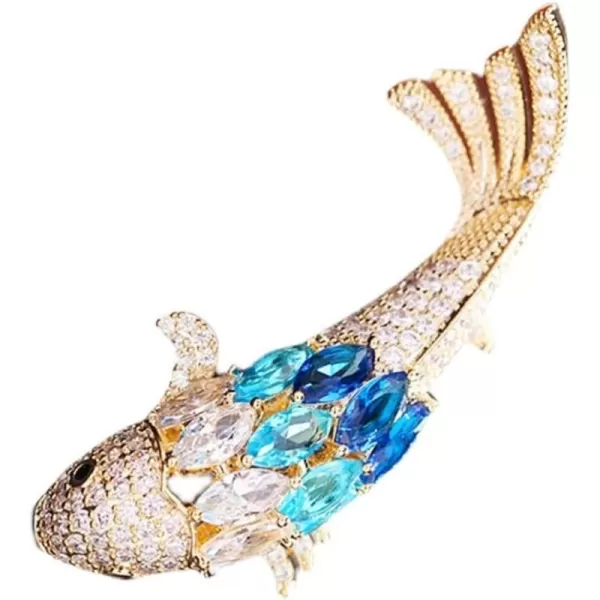 Rhinestone Fish Brooch Pin for Women Men Fashion Crystal Animal Brooches Lapel Pins Gold Tone Lucky Dress Accessories Jewelry Gift Box Wedding Birthday ChristmasRhinestone Fish Brooch Pin for Women Men Fashion Crystal Animal Brooches Lapel Pins Gold Tone Lucky Dress Accessories Jewelry Gift Box Wedding Birthday Christmas