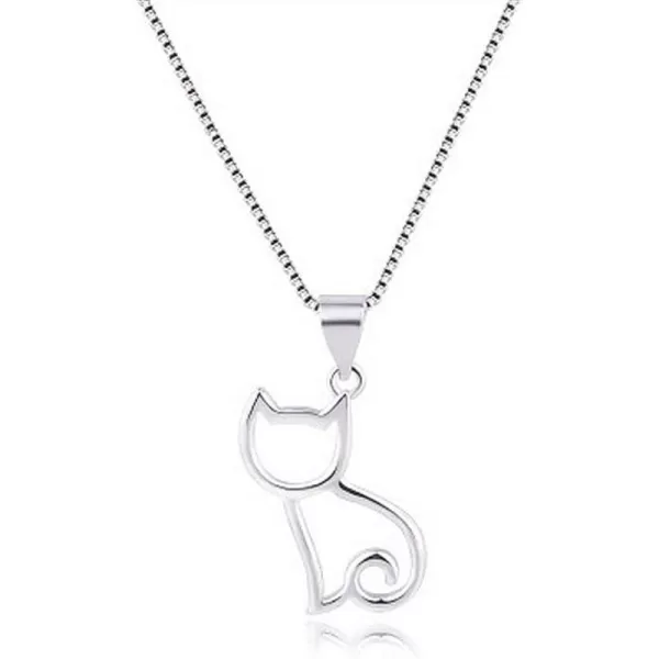 Sterling Silver Cat Necklace for Women Teen Girls Hypoallergenic Cute Animal Pet Hollow Kitten Pendant Necklaces Adjustable 18 Box Chain Dainty Jewelry for Daughter NieceSterling Silver Cat Necklace for Women Teen Girls Hypoallergenic Cute Animal Pet Hollow Kitten Pendant Necklaces Adjustable 18 Box Chain Dainty Jewelry for Daughter Niece