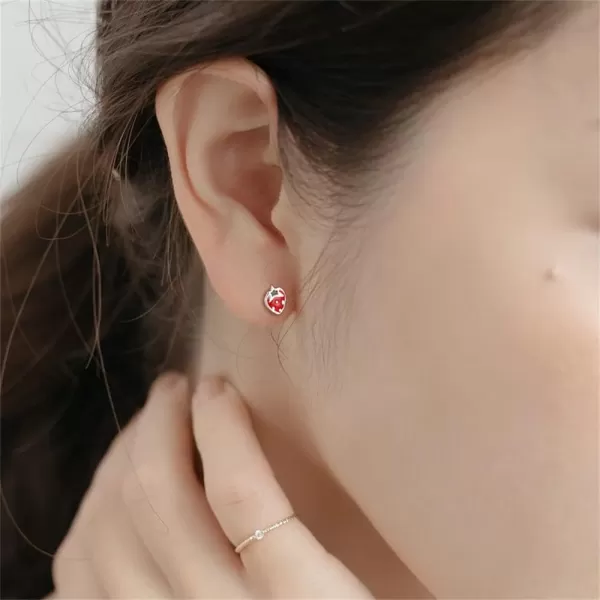 20g Tiny Strawberry Stud Earrings 925 Sterling Silver Hypoallergenic Small Ball Cartilage Earring for Women Girls Enamel Flat Fruit Screw Back Tragus Post Dainty Cute Birthday Holiday Jewelry Gifts20g Tiny Strawberry Stud Earrings 925 Sterling Silver Hypoallergenic Small Ball Cartilage Earring for Women Girls Enamel Flat Fruit Screw Back Tragus Post Dainty Cute Birthday Holiday Jewelry Gifts