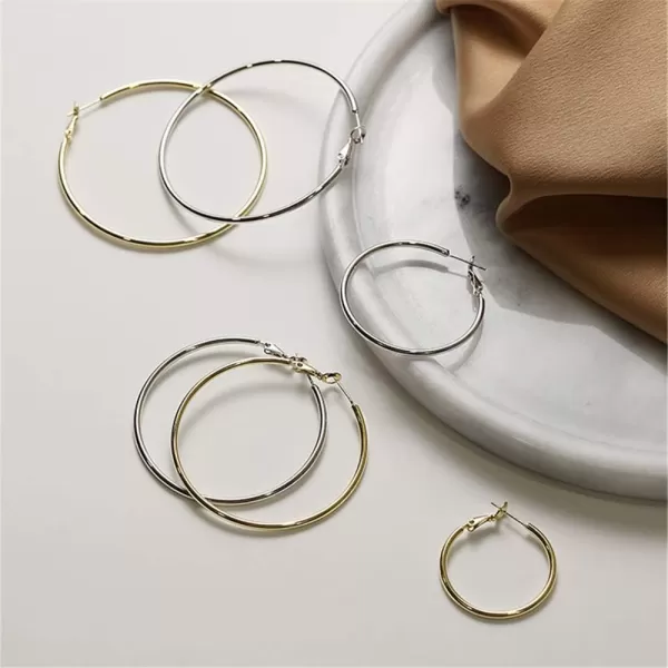 4 Pairs Minimalist Big Hoop Earrings Set for Women Girls Stainless Steel Hypoallergenic Geometric Big Large Huggie Hoops Dangle Loop Earring Fashion Punk Jewelry Sensitive Ears 3456mm Gold4 Pairs Minimalist Big Hoop Earrings Set for Women Girls Stainless Steel Hypoallergenic Geometric Big Large Huggie Hoops Dangle Loop Earring Fashion Punk Jewelry Sensitive Ears 3456mm Gold