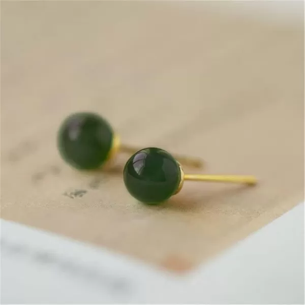 8mm Jade Ball Stud Earrings for Women Girls 925 Sterling Silver Gold Plated Hypoallergenic Minimalist Round Green Stone Studs Post Piercing Unique Birthday Wedding Christmas Jewelry Dainty Gifts8mm Jade Ball Stud Earrings for Women Girls 925 Sterling Silver Gold Plated Hypoallergenic Minimalist Round Green Stone Studs Post Piercing Unique Birthday Wedding Christmas Jewelry Dainty Gifts