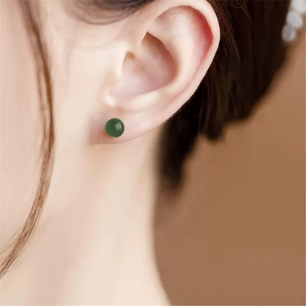 8mm Jade Ball Stud Earrings for Women Girls 925 Sterling Silver Gold Plated Hypoallergenic Minimalist Round Green Stone Studs Post Piercing Unique Birthday Wedding Christmas Jewelry Dainty Gifts8mm Jade Ball Stud Earrings for Women Girls 925 Sterling Silver Gold Plated Hypoallergenic Minimalist Round Green Stone Studs Post Piercing Unique Birthday Wedding Christmas Jewelry Dainty Gifts