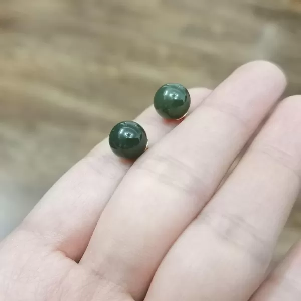 8mm Jade Ball Stud Earrings for Women Girls 925 Sterling Silver Gold Plated Hypoallergenic Minimalist Round Green Stone Studs Post Piercing Unique Birthday Wedding Christmas Jewelry Dainty Gifts8mm Jade Ball Stud Earrings for Women Girls 925 Sterling Silver Gold Plated Hypoallergenic Minimalist Round Green Stone Studs Post Piercing Unique Birthday Wedding Christmas Jewelry Dainty Gifts