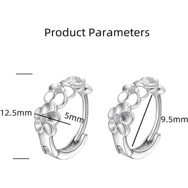 Blossom Small CZ Flower Hoop Earrings for Women Girls 925 Sterling Silver Cubic Zirconia Huggie Cute Daisy Flowers Cartilage Hoops Hypoallergenic Dainty Birthday Wedding Jewelry Gifts for Mom DaughterBlossom Small CZ Flower Hoop Earrings for Women Girls 925 Sterling Silver Cubic Zirconia Huggie Cute Daisy Flowers Cartilage Hoops Hypoallergenic Dainty Birthday Wedding Jewelry Gifts for Mom Daughter