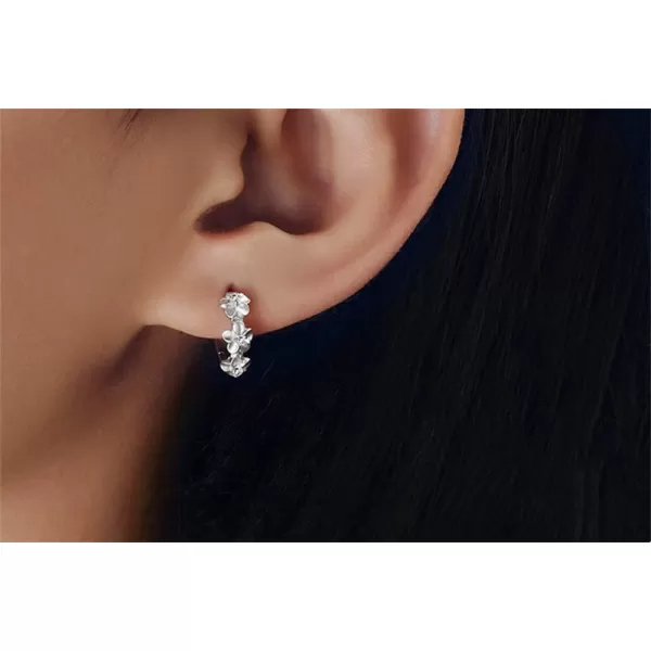 Blossom Small CZ Flower Hoop Earrings for Women Girls 925 Sterling Silver Cubic Zirconia Huggie Cute Daisy Flowers Cartilage Hoops Hypoallergenic Dainty Birthday Wedding Jewelry Gifts for Mom DaughterBlossom Small CZ Flower Hoop Earrings for Women Girls 925 Sterling Silver Cubic Zirconia Huggie Cute Daisy Flowers Cartilage Hoops Hypoallergenic Dainty Birthday Wedding Jewelry Gifts for Mom Daughter