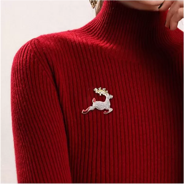CZ Deer Brooches for Women Girls Fashion Red Ruby Rhinestone Crystal Brooch Pin Corsage for Crafts Bouquets Dainty Cute Animal Lapel Pins Dress Asscessories Jewelry Winter Party Christmas GiftsCZ Deer Brooches for Women Girls Fashion Red Ruby Rhinestone Crystal Brooch Pin Corsage for Crafts Bouquets Dainty Cute Animal Lapel Pins Dress Asscessories Jewelry Winter Party Christmas Gifts