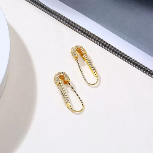 CZ Safety Pin Cartilage Sterling Silver Hoop Earrings for Women Girls Dainty Cubic Zirconia Dangle Drop Hypoallergenic Stud Post Crystal Huggie Fashion Hoops Jewelry 20mm Gold PlatedCZ Safety Pin Cartilage Sterling Silver Hoop Earrings for Women Girls Dainty Cubic Zirconia Dangle Drop Hypoallergenic Stud Post Crystal Huggie Fashion Hoops Jewelry 20mm Gold Plated