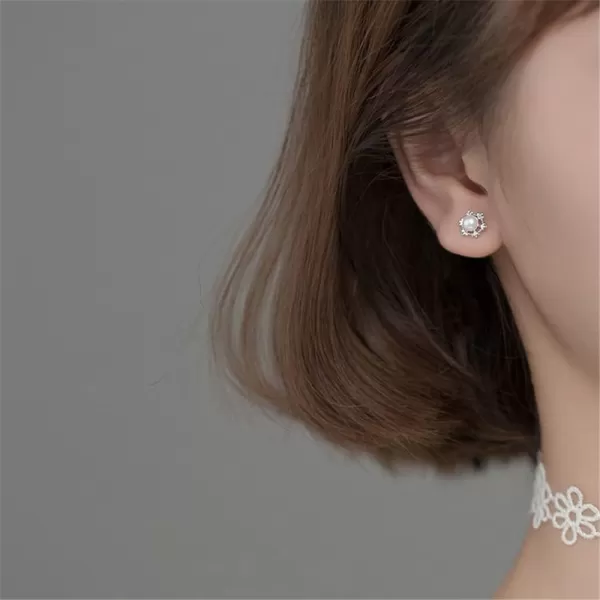 Cute Shell Pearl Snowflake Stud Earrings for Women Girls 925 Sterling Silver Hypoallergenic Dainty Small Ice Flower Cartilage Studs Tragus Fashion Birthday Christmas Wedding Thanksgiving Jewelry Gifts for Daughter MomCute Shell Pearl Snowflake Stud Earrings for Women Girls 925 Sterling Silver Hypoallergenic Dainty Small Ice Flower Cartilage Studs Tragus Fashion Birthday Christmas Wedding Thanksgiving Jewelry Gifts for Daughter Mom