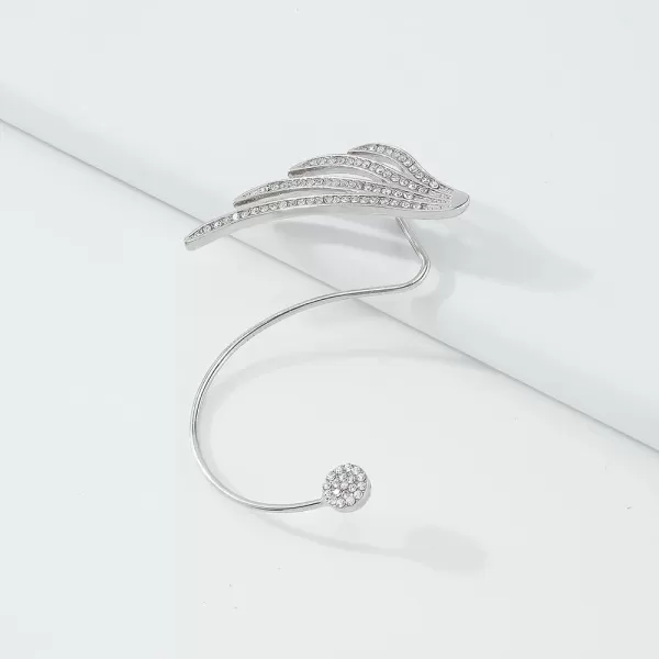 Dainty CZ Wing Cuff Wrap Earrings for Women Girls Cubic Zirconia Hypoallergenic No Piercing Ear Flying Angel Wings Wedding Birthday Valentine Jewelry Gift 1 PieceDainty CZ Wing Cuff Wrap Earrings for Women Girls Cubic Zirconia Hypoallergenic No Piercing Ear Flying Angel Wings Wedding Birthday Valentine Jewelry Gift 1 Piece