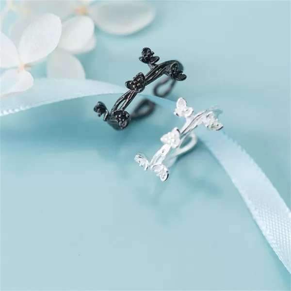 Dainty Flower Spray 925 Sterling Silver Adjustable Open Ring for Women Girls Expandable Twisted Plum Bloosom Branch Statement Finger Rings Comfort Fit Cute Birthday Anniversary Jewelry Gifts Size 69Dainty Flower Spray 925 Sterling Silver Adjustable Open Ring for Women Girls Expandable Twisted Plum Bloosom Branch Statement Finger Rings Comfort Fit Cute Birthday Anniversary Jewelry Gifts Size 69