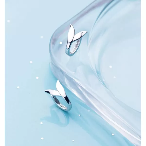Fish Tail Mermaid Tiny Sleeper Hoop Earrings for Women Girls S925 Sterling Silver Small Cute Cartilage Tender Shoot Personalized Piercing Ear Jewelry Fashion Gifts HypoallergenicFish Tail Mermaid Tiny Sleeper Hoop Earrings for Women Girls S925 Sterling Silver Small Cute Cartilage Tender Shoot Personalized Piercing Ear Jewelry Fashion Gifts Hypoallergenic