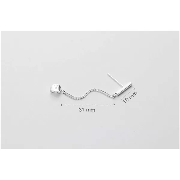 Minimalist Bar Short Dangle Earrings with Chain Drop 925 Sterling Silver Personalized Studs for Women Men Girls Hypoallergenic Fashion JewelryMinimalist Bar Short Dangle Earrings with Chain Drop 925 Sterling Silver Personalized Studs for Women Men Girls Hypoallergenic Fashion Jewelry