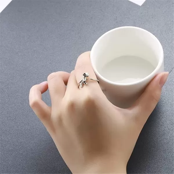 Open Dinosaur Ring for Women Girls Cute Adjustable Expandable Tyrannosaurus Statement Finger Rings Comfort Fit Easter Halloween Birthday Jewelry Dainty GiftOpen Dinosaur Ring for Women Girls Cute Adjustable Expandable Tyrannosaurus Statement Finger Rings Comfort Fit Easter Halloween Birthday Jewelry Dainty Gift