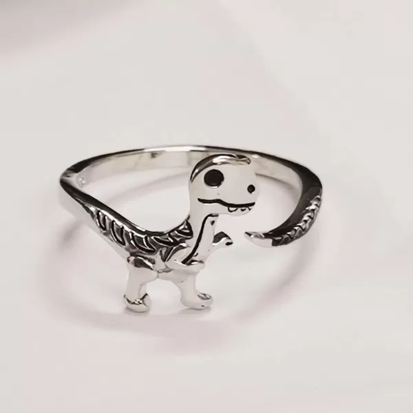 Open Dinosaur Ring for Women Girls Cute Adjustable Expandable Tyrannosaurus Statement Finger Rings Comfort Fit Easter Halloween Birthday Jewelry Dainty GiftOpen Dinosaur Ring for Women Girls Cute Adjustable Expandable Tyrannosaurus Statement Finger Rings Comfort Fit Easter Halloween Birthday Jewelry Dainty Gift
