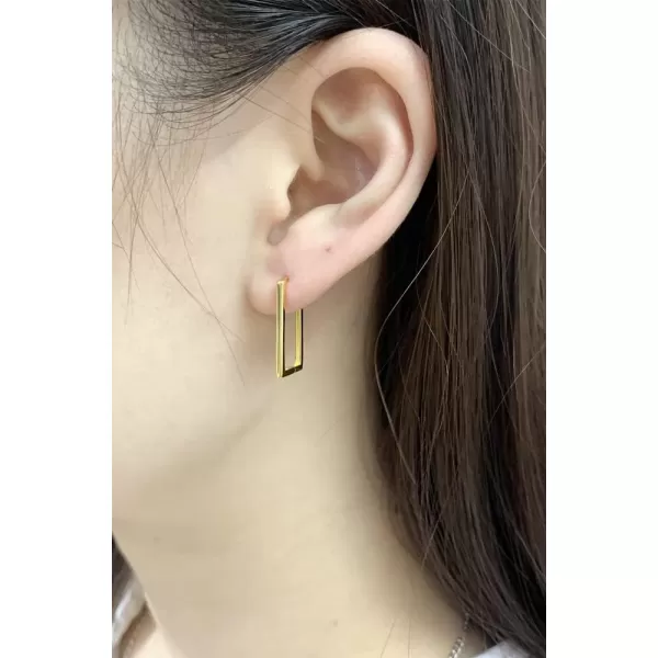 Rectangle Minimalist Sterling Silver Small Hoop Earrings for Women Girls Geometrical Cartilage Dainty Huggie Hoops 20mm 14k Gold PlatedRectangle Minimalist Sterling Silver Small Hoop Earrings for Women Girls Geometrical Cartilage Dainty Huggie Hoops 20mm 14k Gold Plated