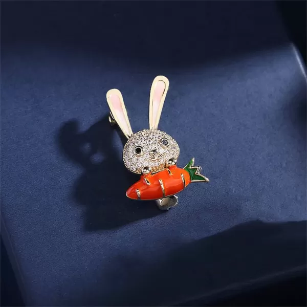 Rhinestone Rabbit Brooch Pin for Women Girls Gold Plated Fashion Animal Enamel Radish Carrot Brooches Lapel Dainty Small Cute Dress Accessories Jewelry for Hat Bag Suit Tie Birthday ChristmasRhinestone Rabbit Brooch Pin for Women Girls Gold Plated Fashion Animal Enamel Radish Carrot Brooches Lapel Dainty Small Cute Dress Accessories Jewelry for Hat Bag Suit Tie Birthday Christmas