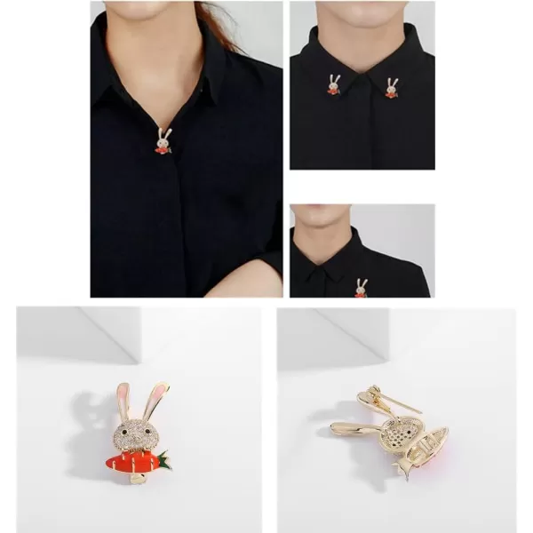 Rhinestone Rabbit Brooch Pin for Women Girls Gold Plated Fashion Animal Enamel Radish Carrot Brooches Lapel Dainty Small Cute Dress Accessories Jewelry for Hat Bag Suit Tie Birthday ChristmasRhinestone Rabbit Brooch Pin for Women Girls Gold Plated Fashion Animal Enamel Radish Carrot Brooches Lapel Dainty Small Cute Dress Accessories Jewelry for Hat Bag Suit Tie Birthday Christmas
