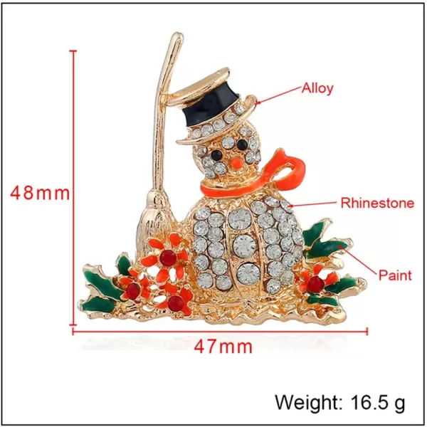 Snowman CZ Brooches for Women Men Girls Gold Tone Fashion Vintage Clear Austrian Crystal Rhinestone Brooch Pins Bow Tie Necktie Winter Costume Dress Accessories Jewelry Unisex Christmas GiftsSnowman CZ Brooches for Women Men Girls Gold Tone Fashion Vintage Clear Austrian Crystal Rhinestone Brooch Pins Bow Tie Necktie Winter Costume Dress Accessories Jewelry Unisex Christmas Gifts