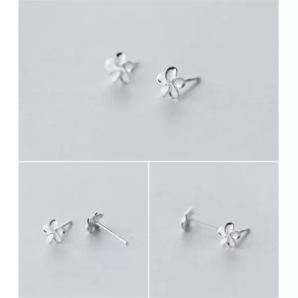 Tiny Flower Stud Earrings Sterling Silver Cubic Zirconia for Women Girls Hypoallergenic 20g Piercing Ear Cartilage Studs Tragus Post Pin Birthday Mothers Day Wedding Jewelry Dainty Gifts6mm