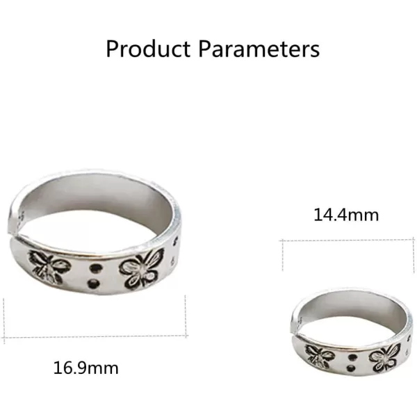 Vintage Butterfly 925 Sterling Silver Ring for Women Girls Polished Danity Enamel Expandable Open Rings Adjustable Boho Hand Made Jewelry Birthday Anniversary Christmas Valentines Gifts 17mmVintage Butterfly 925 Sterling Silver Ring for Women Girls Polished Danity Enamel Expandable Open Rings Adjustable Boho Hand Made Jewelry Birthday Anniversary Christmas Valentines Gifts 17mm