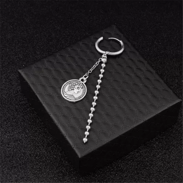Vintage Disc Cross Stainless Steel Dangle Hoop Earrings for Women Girls Men Fashion Charm Asymmetrical Queen Medal Ball Bead Tassel Chain Drop Danling Personalized Punk Kpop Unisex JewelryVintage Disc Cross Stainless Steel Dangle Hoop Earrings for Women Girls Men Fashion Charm Asymmetrical Queen Medal Ball Bead Tassel Chain Drop Danling Personalized Punk Kpop Unisex Jewelry