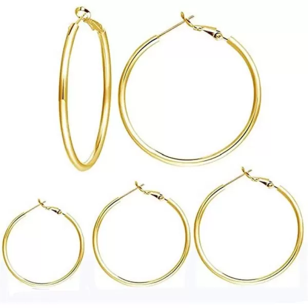 4 Pairs Minimalist Big Hoop Earrings Set for Women Girls Stainless Steel Hypoallergenic Geometric Big Large Huggie Hoops Dangle Loop Earring Fashion Punk Jewelry Sensitive Ears 3456mm Gold4 Pairs Minimalist Big Hoop Earrings Set for Women Girls Stainless Steel Hypoallergenic Geometric Big Large Huggie Hoops Dangle Loop Earring Fashion Punk Jewelry Sensitive Ears 3456mm Gold