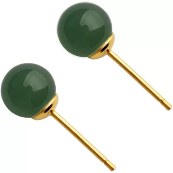 8mm Jade Ball Stud Earrings for Women Girls 925 Sterling Silver Gold Plated Hypoallergenic Minimalist Round Green Stone Studs Post Piercing Unique Birthday Wedding Christmas Jewelry Dainty Gifts8mm Jade Ball Stud Earrings for Women Girls 925 Sterling Silver Gold Plated Hypoallergenic Minimalist Round Green Stone Studs Post Piercing Unique Birthday Wedding Christmas Jewelry Dainty Gifts