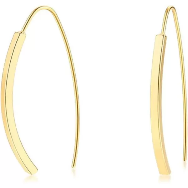Arc Bar Dangle Drop Earrings for Women Girls Stainess Steel 14K Gold Plated Simple Minimalist Geometric Rectangular Open Wire Hoop Cuff Curving Threader Hypoallergenic Stud Personalized Jewelry GiftsArc Bar Dangle Drop Earrings for Women Girls Stainess Steel 14K Gold Plated Simple Minimalist Geometric Rectangular Open Wire Hoop Cuff Curving Threader Hypoallergenic Stud Personalized Jewelry Gifts