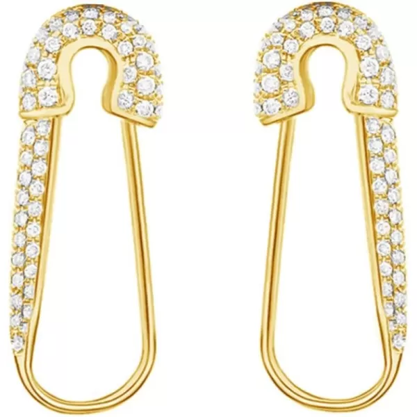 CZ Safety Pin Cartilage Sterling Silver Hoop Earrings for Women Girls Dainty Cubic Zirconia Dangle Drop Hypoallergenic Stud Post Crystal Huggie Fashion Hoops Jewelry 20mm Gold PlatedCZ Safety Pin Cartilage Sterling Silver Hoop Earrings for Women Girls Dainty Cubic Zirconia Dangle Drop Hypoallergenic Stud Post Crystal Huggie Fashion Hoops Jewelry 20mm Gold Plated