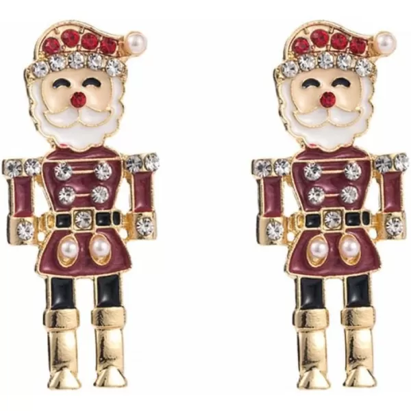 CZ Santa Claus Stud Earrings for Women Girls Gold Plated Red Clear Cubic Zirconia Enamel Shell Pearl Piercing Earring Dainty Cute Christmas Festival Jewelry GiftsCZ Santa Claus Stud Earrings for Women Girls Gold Plated Red Clear Cubic Zirconia Enamel Shell Pearl Piercing Earring Dainty Cute Christmas Festival Jewelry Gifts