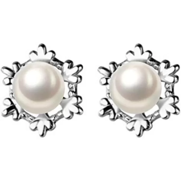 Cute Shell Pearl Snowflake Stud Earrings for Women Girls 925 Sterling Silver Hypoallergenic Dainty Small Ice Flower Cartilage Studs Tragus Fashion Birthday Christmas Wedding Thanksgiving Jewelry Gifts for Daughter MomCute Shell Pearl Snowflake Stud Earrings for Women Girls 925 Sterling Silver Hypoallergenic Dainty Small Ice Flower Cartilage Studs Tragus Fashion Birthday Christmas Wedding Thanksgiving Jewelry Gifts for Daughter Mom